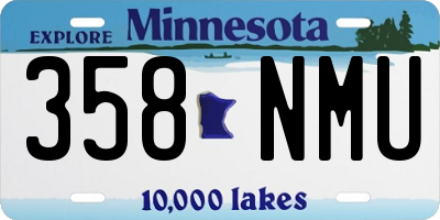 MN license plate 358NMU