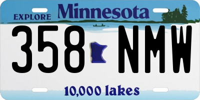 MN license plate 358NMW