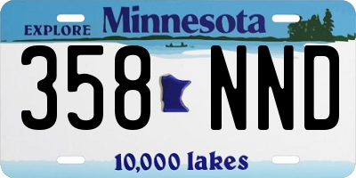 MN license plate 358NND
