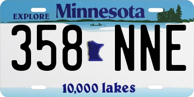 MN license plate 358NNE