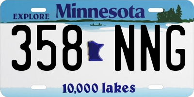MN license plate 358NNG