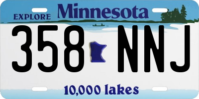 MN license plate 358NNJ
