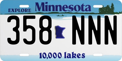 MN license plate 358NNN
