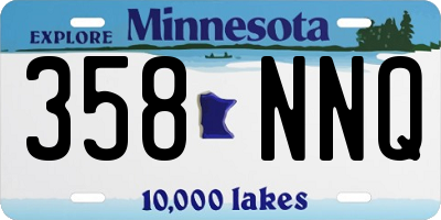 MN license plate 358NNQ
