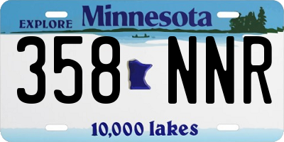 MN license plate 358NNR