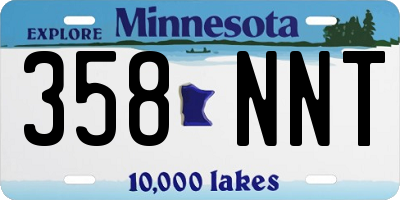 MN license plate 358NNT