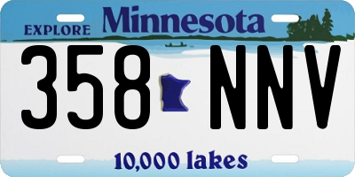 MN license plate 358NNV