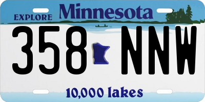MN license plate 358NNW
