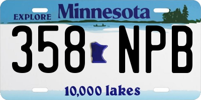 MN license plate 358NPB