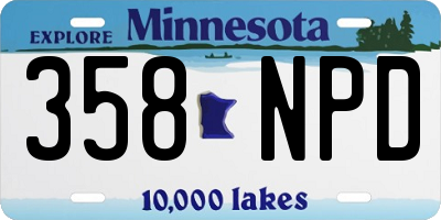 MN license plate 358NPD