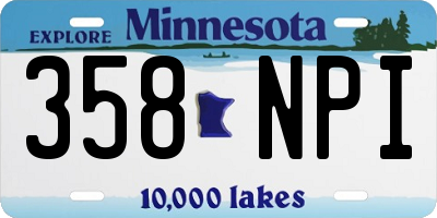 MN license plate 358NPI