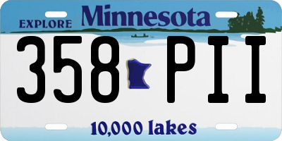 MN license plate 358PII