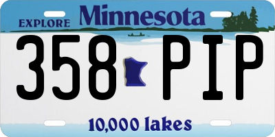 MN license plate 358PIP