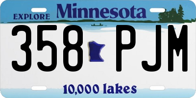MN license plate 358PJM