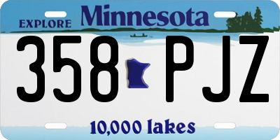 MN license plate 358PJZ