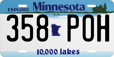 MN license plate 358POH