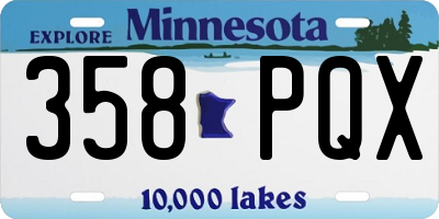 MN license plate 358PQX