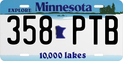 MN license plate 358PTB