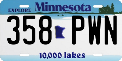 MN license plate 358PWN