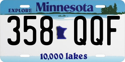 MN license plate 358QQF