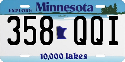 MN license plate 358QQI