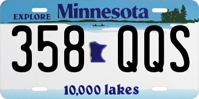 MN license plate 358QQS