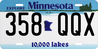 MN license plate 358QQX