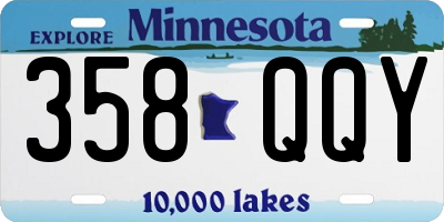 MN license plate 358QQY