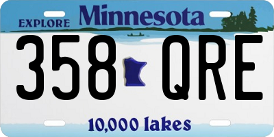 MN license plate 358QRE