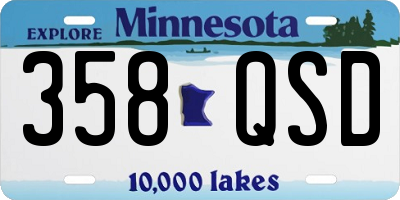 MN license plate 358QSD