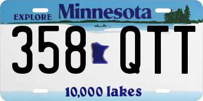 MN license plate 358QTT
