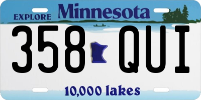 MN license plate 358QUI