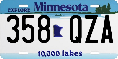 MN license plate 358QZA