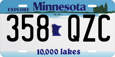 MN license plate 358QZC