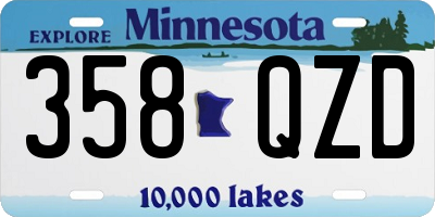 MN license plate 358QZD