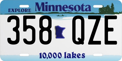 MN license plate 358QZE