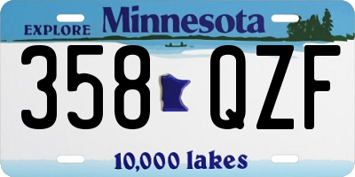 MN license plate 358QZF