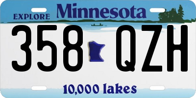 MN license plate 358QZH