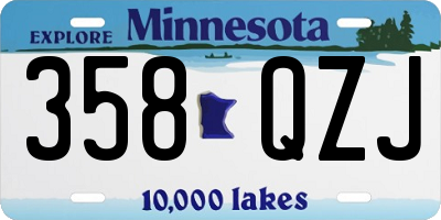 MN license plate 358QZJ