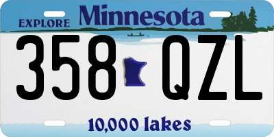 MN license plate 358QZL