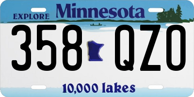 MN license plate 358QZO