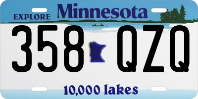 MN license plate 358QZQ