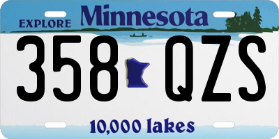 MN license plate 358QZS