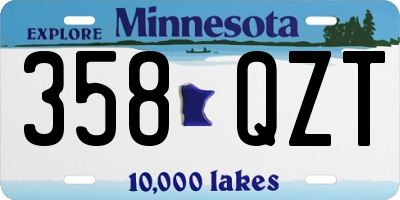 MN license plate 358QZT