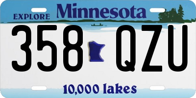 MN license plate 358QZU