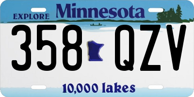 MN license plate 358QZV