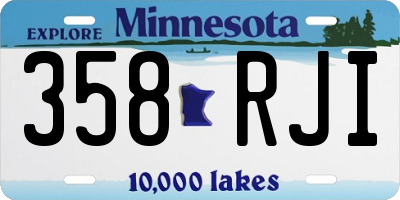 MN license plate 358RJI