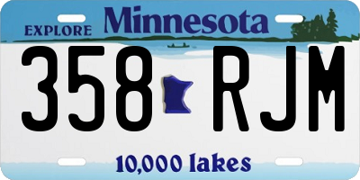 MN license plate 358RJM