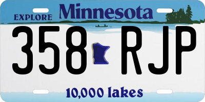 MN license plate 358RJP