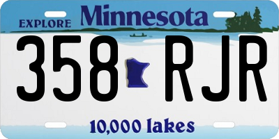 MN license plate 358RJR